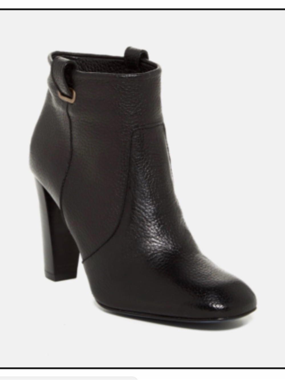 Delman Lydia Black Leather Ankle Boots - used